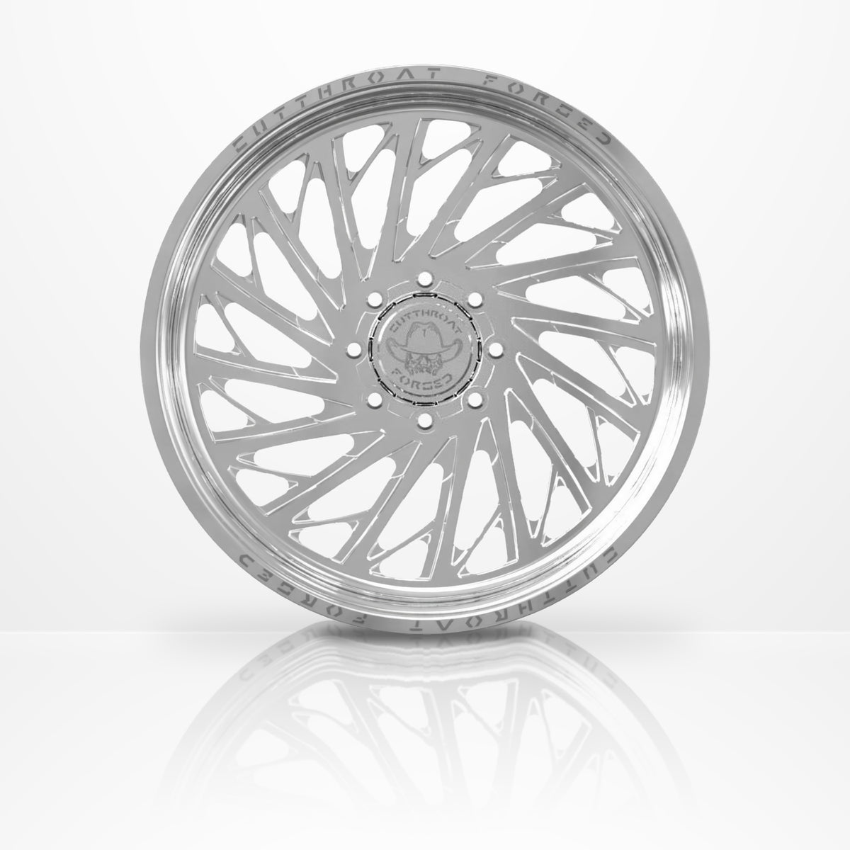 CTF03S Windup forged 1-piece truck wheel, 22-30 inch, face-on view