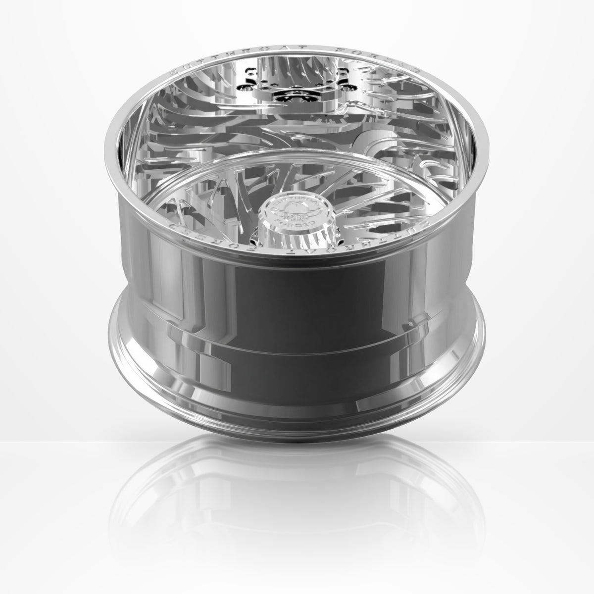 CTF03S Windup forged 1-piece truck wheel, 22-30 inch, rear view