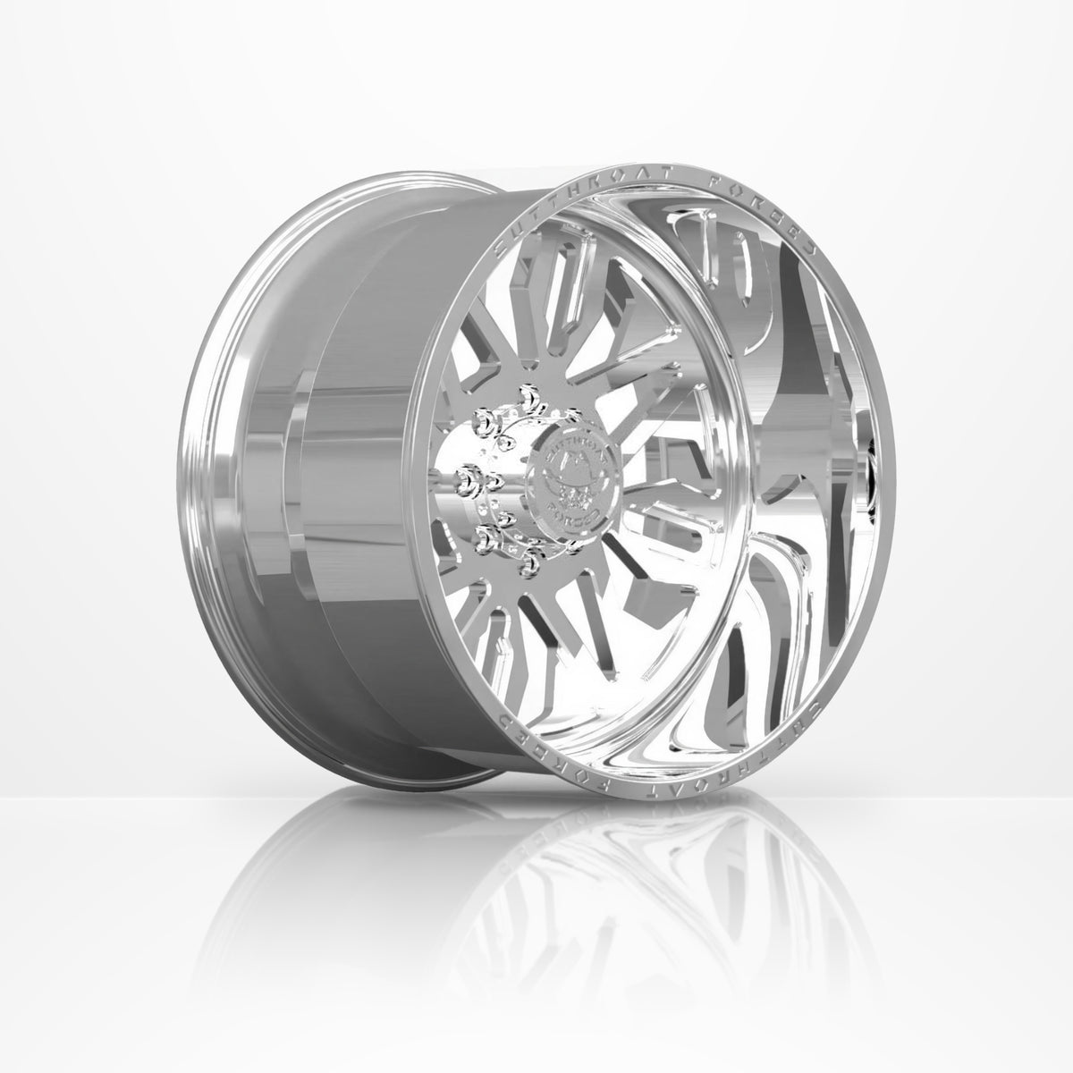 CTF05S Colts forged 1-piece truck wheel, 22-30 inch, 3/4 side view
