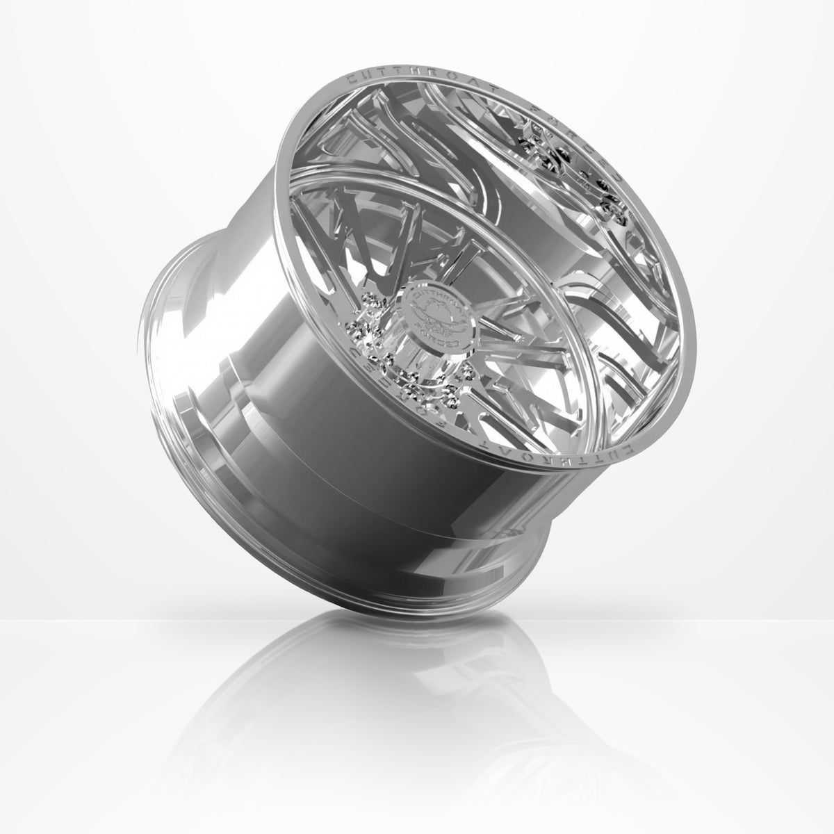 CTF07S Spurs forged 1-piece truck wheel, 22-30 inch, elevated view