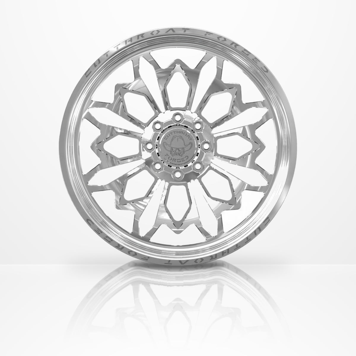CTF09S Judgement forged 1-piece truck wheel, 22-30 inch, face-on view