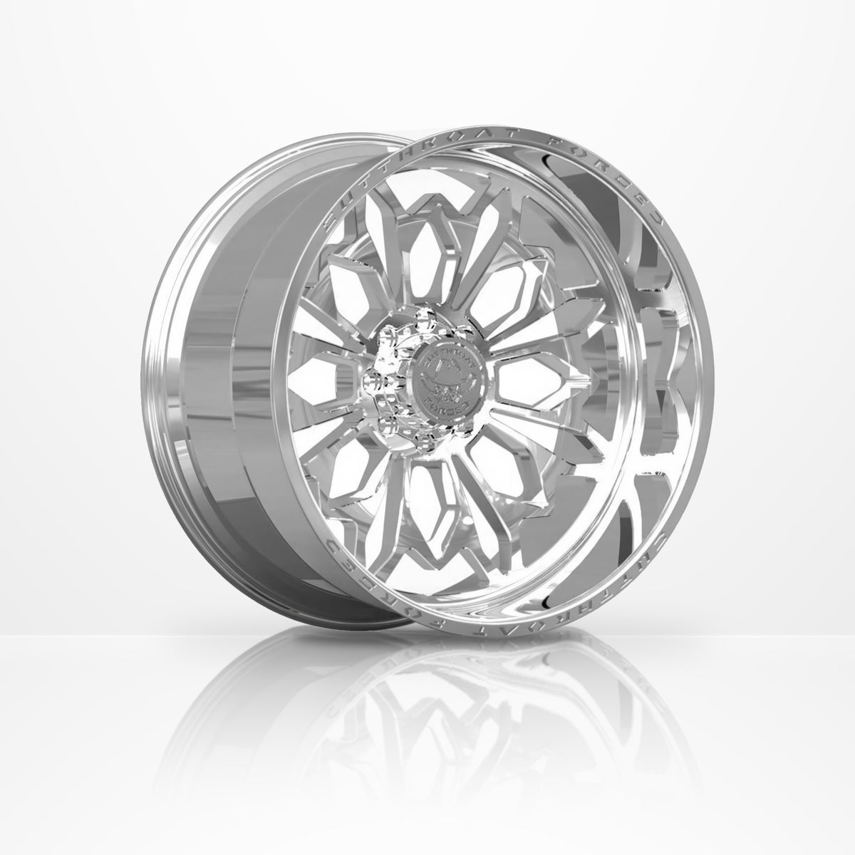 CTF09S Judgement forged 1-piece truck wheel, 22-30 inch, 3/4 side view