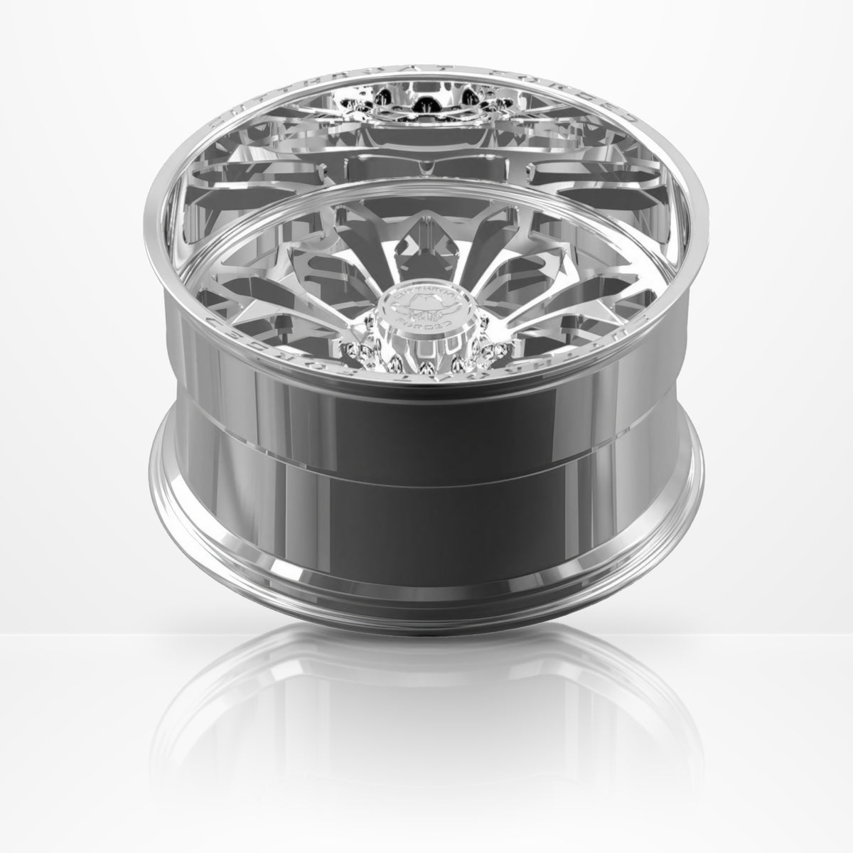 CTF09S Judgement forged 1-piece truck wheel, 22-30 inch, rear view