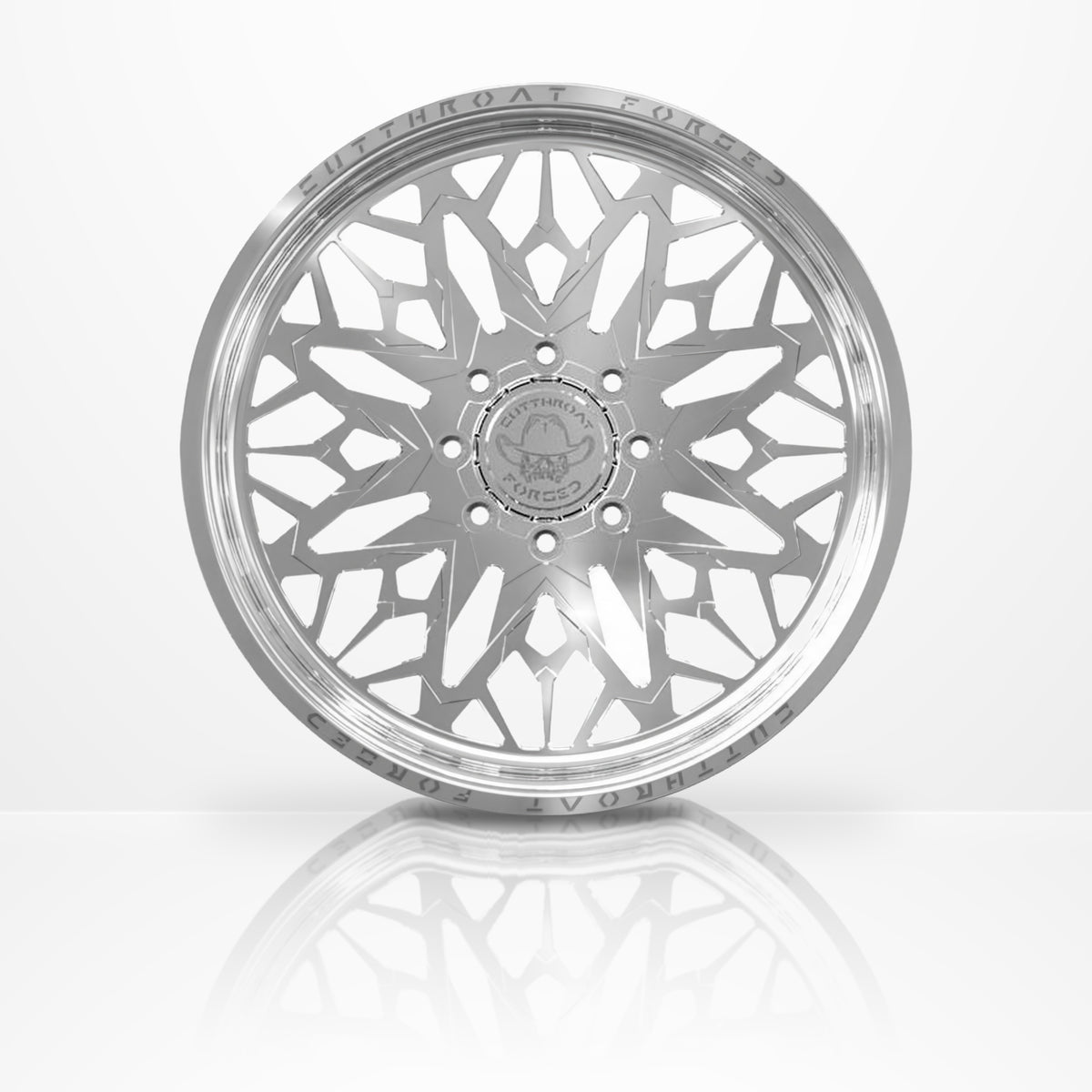 CTF10S Execution forged 1-piece truck wheel, 22-30 inch, face-on view