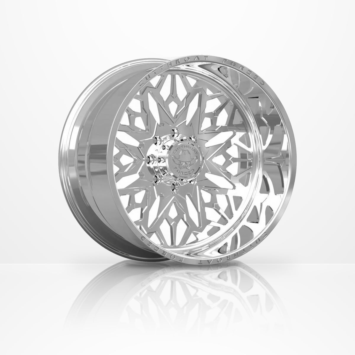 CTF10S Execution forged 1-piece truck wheel, 22-30 inch, 3/4 side view