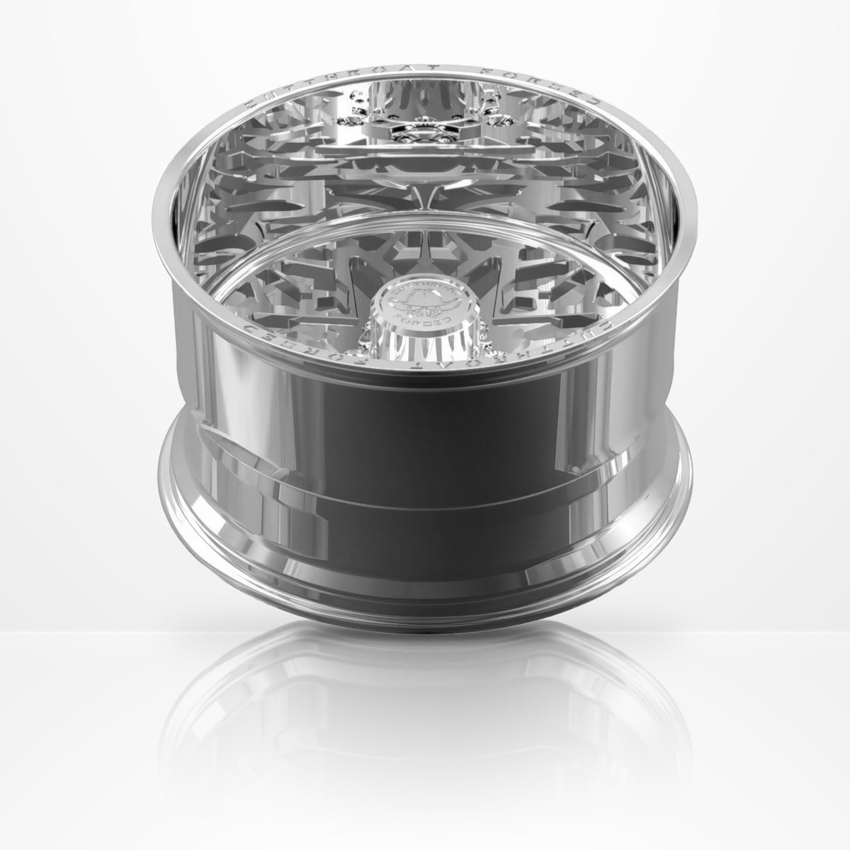 CTF10S Execution forged 1-piece truck wheel, 22-30 inch, rear view