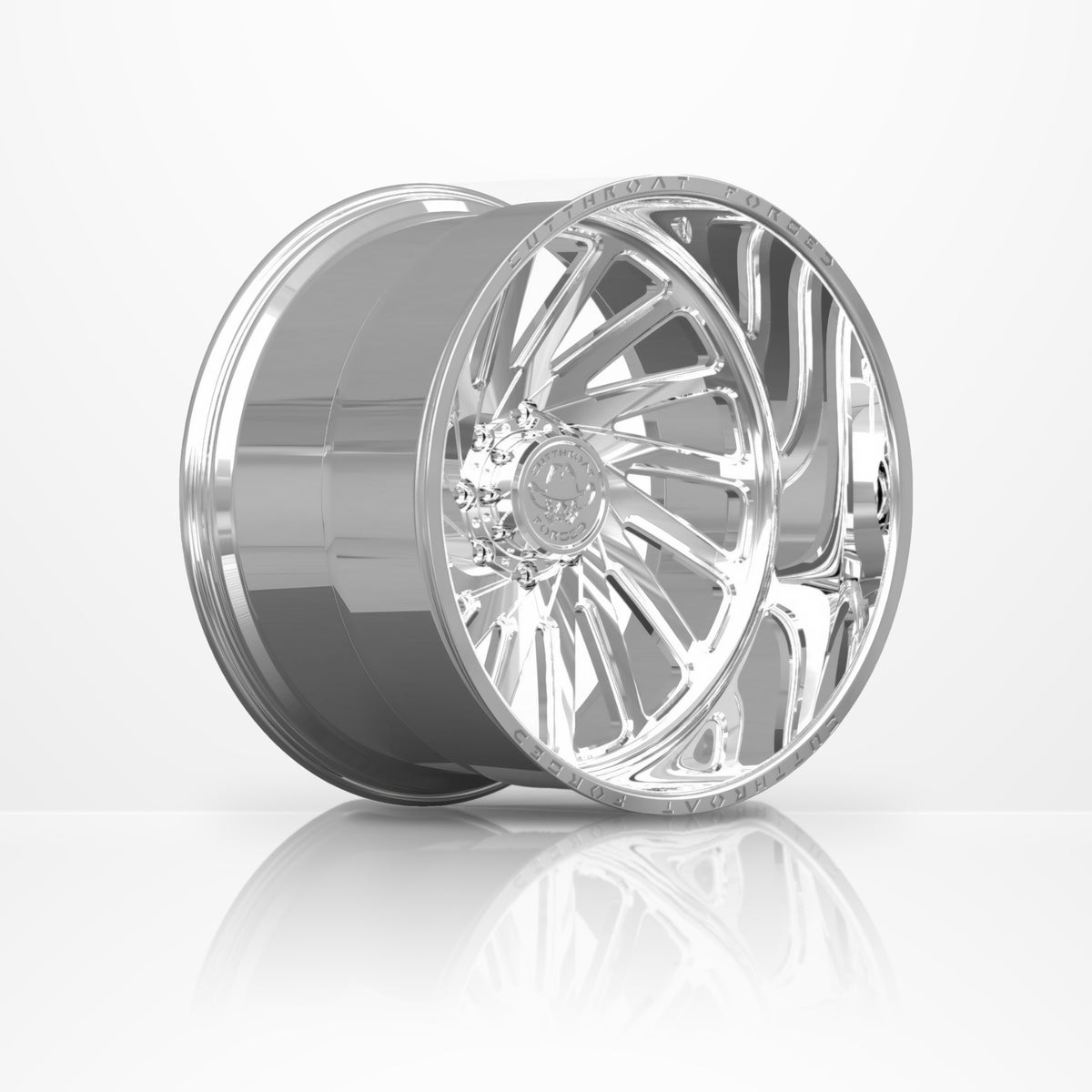 CTF13S Vendetta forged 1-piece truck wheel, 22-30 inch, 3/4 side view